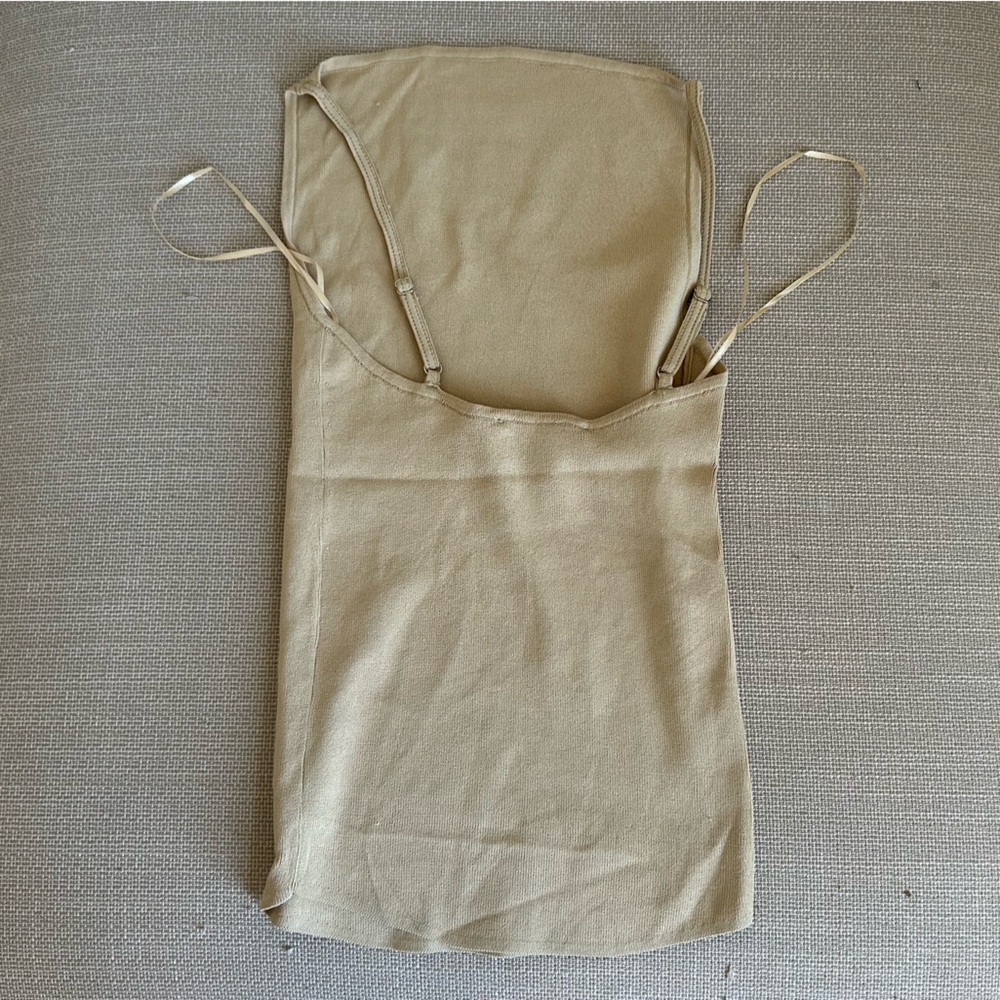 NEW DISSHTaylor Sand Knit Tank Beige Khaki Stretchy Clean Fit minimalist - Picture 6 of 9